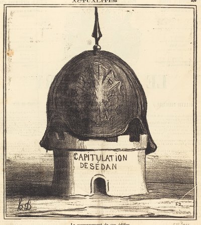 Kronen på bygningen hans av Honoré Daumier