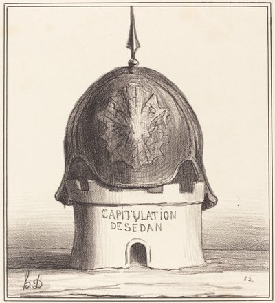 Kronen på bygningen hans av Honoré Daumier