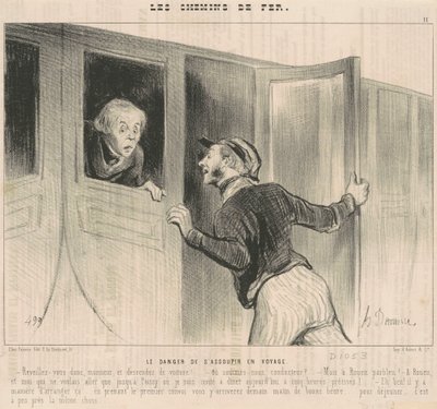 Faren for å døse mens du reiser av Honoré Daumier