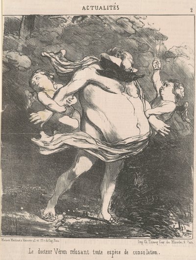 Doktor Véron nekter ... trøst av Honoré Daumier