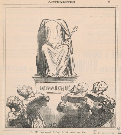 Problemet er når det gjelder å sette hodet på det av Honoré Daumier
