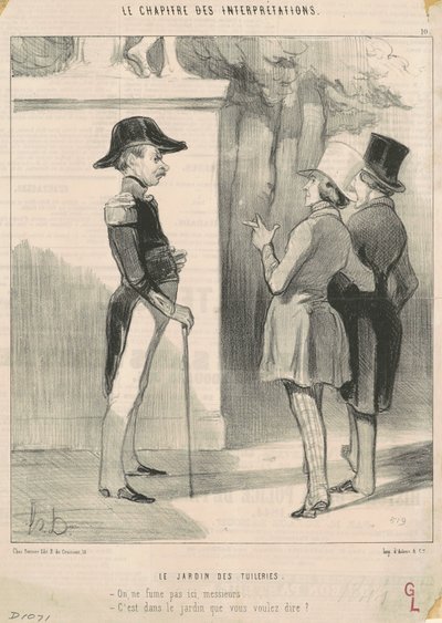 Tuileriehagen av Honoré Daumier