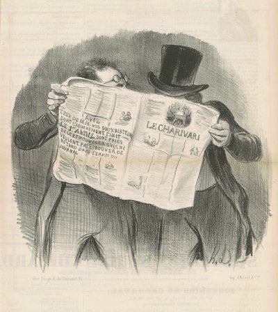 Leser charivari av Honoré Daumier