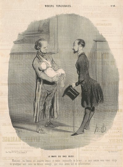 Blåstrømpes mann... av Honoré Daumier