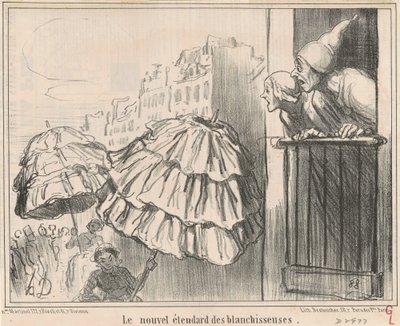 Det nye banneret av vaskekoner av Honoré Daumier