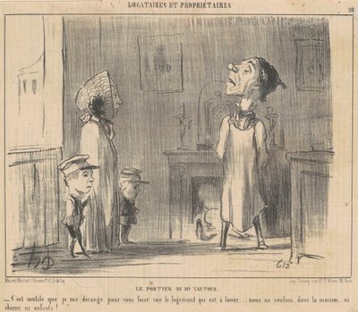 Mr Vultures dørvakt av Honoré Daumier