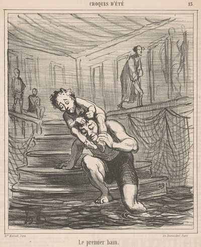 Det første badet av Honoré Daumier