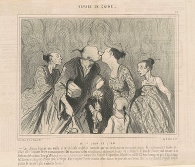 Årets første dag av Honoré Daumier