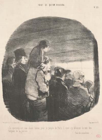 Opptoget er en god ting for folket i Paris... av Honoré Daumier