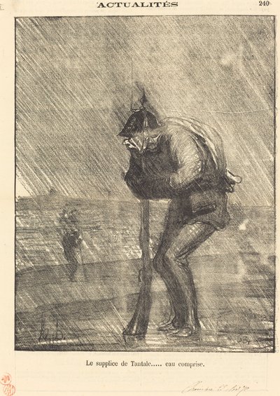 Torturen av tantal... vann inkludert av Honoré Daumier