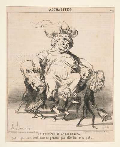 Lovens triumf av 31. mai, fra Actualites av Honoré Daumier