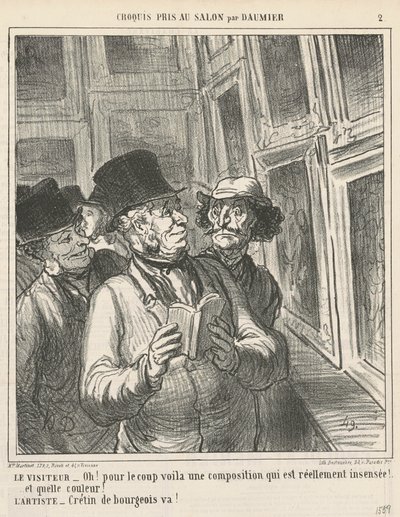 Den besøkende... av Honoré Daumier