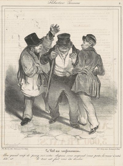 Tyveriet i friminuttet av Honoré Daumier