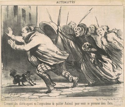 Hundenes fiende har vært uforskammet... av Honoré Daumier