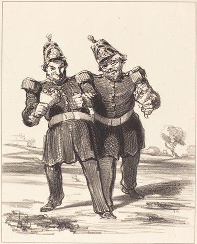 De to bankettene i glede av Honoré Daumier