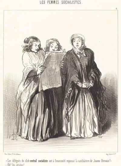 Delegatene til den sentrale sosialistklubben avviste... av Honoré Daumier
