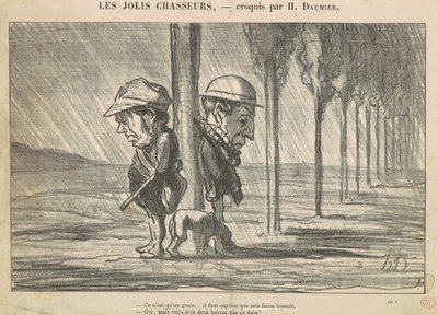 The Pretty Hunters av Honoré Daumier