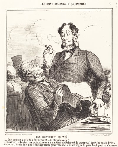 Kaffepolitikk av Honoré Daumier