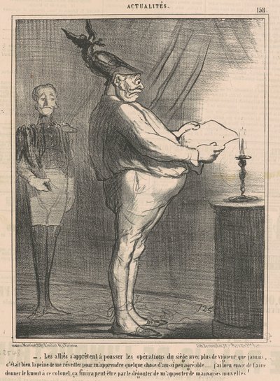 De allierte forbereder seg på å presse operasjoner... av Honoré Daumier