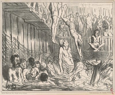 De fire-penny badene av Honoré Daumier