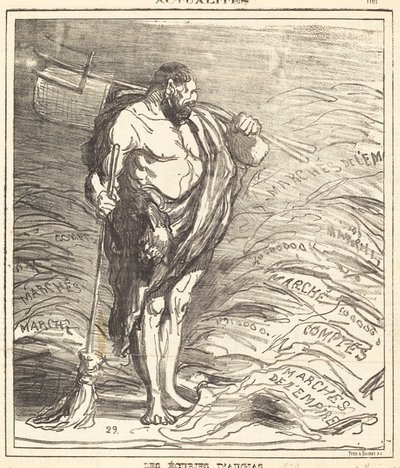 Stallen til Augeas av Honoré Daumier