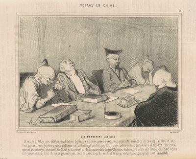 De litterære mandarinene av Honoré Daumier