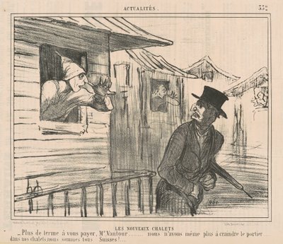 De nye hyttene av Honoré Daumier