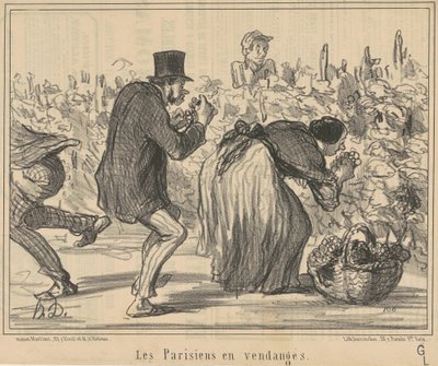 Parisere i druehøsten av Honoré Daumier