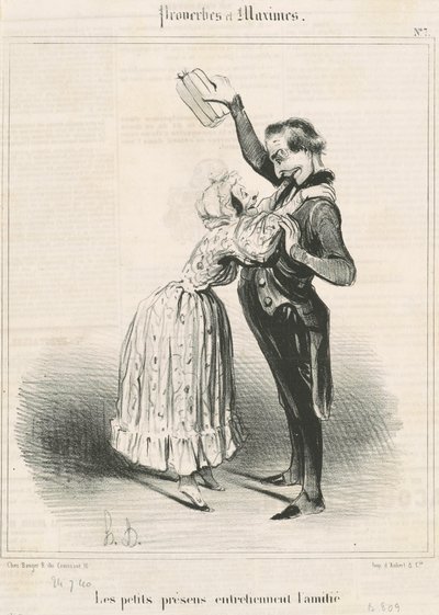 De små gavene... av Honoré Daumier