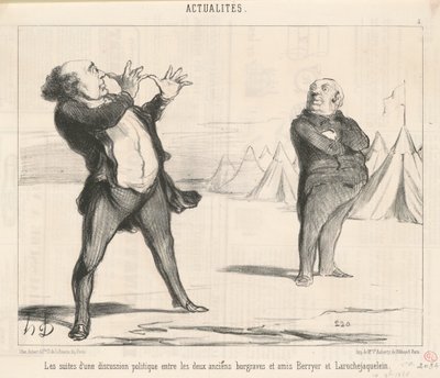 Etterspillet av en politisk diskusjon... av Honoré Daumier