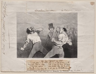 Leksjon i forståelse i 1843 av Honoré Daumier