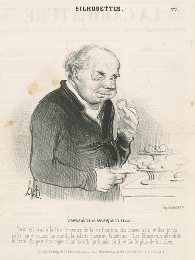 Gjengangeren på Félix sin butikk av Honoré Daumier