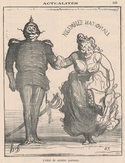 Idealet til visse aviser av Honoré Daumier