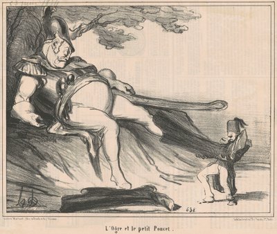 Ogre og den lille tommelen av Honoré Daumier
