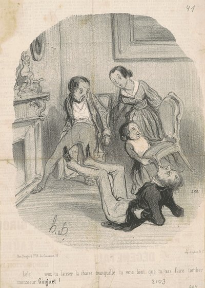 Lolo!...vil du la stolen være i fred... av Honoré Daumier