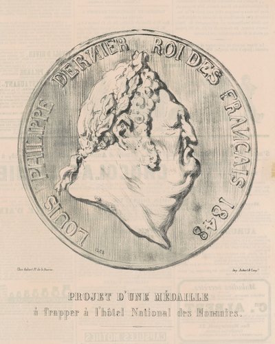 Louis-Philippe, siste konge av franskmennene av Honoré Daumier