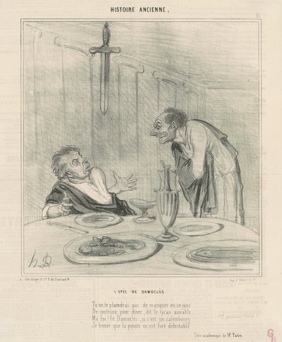 Damoklessverdet av Honoré Daumier