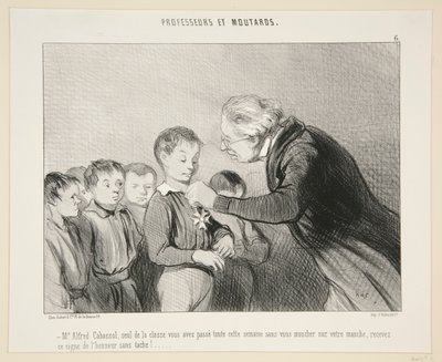 M Alfred Cabassol.. motta dette skiltet fra av Honoré Daumier