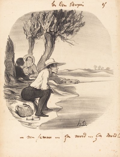 Min kone... den biter... den biter! av Honoré Daumier