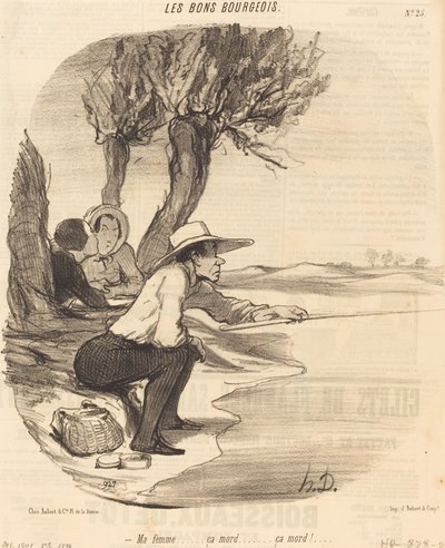 Min kone... den biter... den biter! av Honoré Daumier