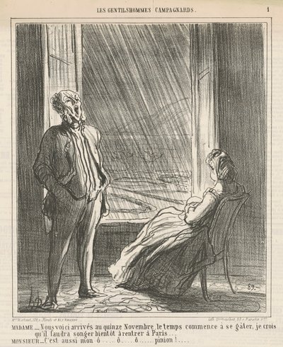 Madame ...Her er vi ... den femtende november av Honoré Daumier