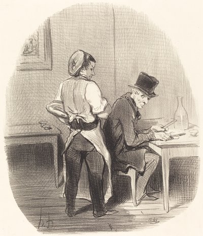 Men, sir, jeg forsikrer deg om at det er... kalvekjøtt! av Honoré Daumier
