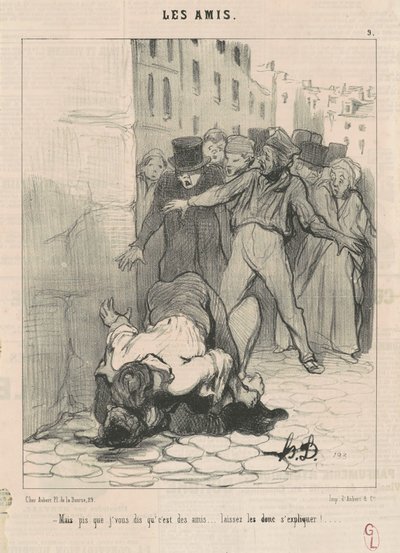 Men verre enn jeg forteller deg at de er venner... av Honoré Daumier