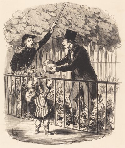 Men siden jeg forteller deg at det er ballen hans... av Honoré Daumier