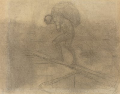 Mann som bærer en sekk av Honoré Daumier