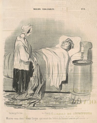 Så gift deg! gamle grigou... av Honoré Daumier