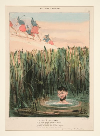 Marius ved Minturnae. Beundre ondskapen til denne store generalen av Honoré Daumier