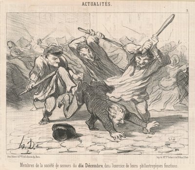 Medlemmer av Hjelpeforeningen 10. desember... av Honoré Daumier