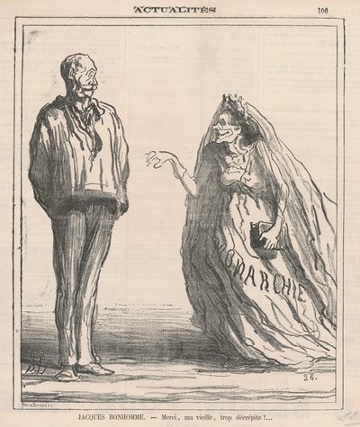 Takk, min gamle, altfor avfeldige! ... av Honoré Daumier