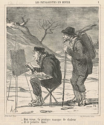 Min gamle mann, maleriet ditt mangler varme... av Honoré Daumier